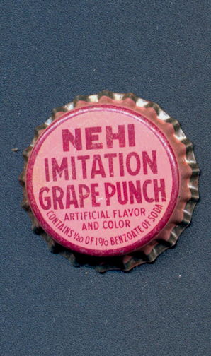 #BF159 - Group of 10 Early Cork Lined Nehi Imitation Grape Punch Soda Bottle Caps