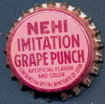 #BF159 - Group of 10 Early Cork Lined Nehi Imitation Grape Punch Soda Bottle Caps