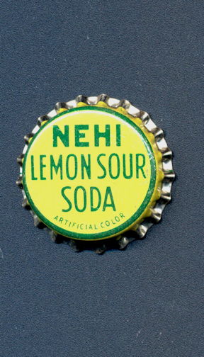 #BF156 - Group of 10 Early Cork Lined Nehi Lemon Sour Soda Bottle Caps