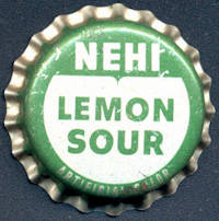 #BF140 - Group of 10 Cork Lined Nehi Lemon Sour Soda Bottle Caps