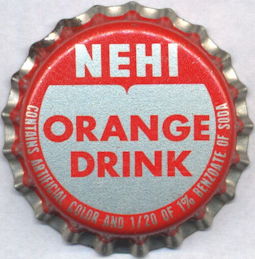 #BF174 - Group of 10 Nehi Orange Drink Cork Lined Soda Bottle Caps