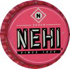 #BC042 - Group of 10 Nehi Peach Plastic Lined Soda Caps