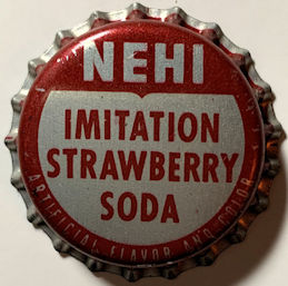 #BF267 - Group of 10 Nehi Imitation Strawberry Soda Cork Lined Soda Bottle Caps