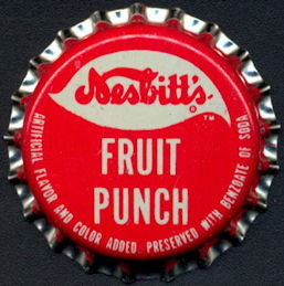 #BF190 - Group of 10 Nesbitt's Fruit Punch Cork Lined Soda Bottle Caps