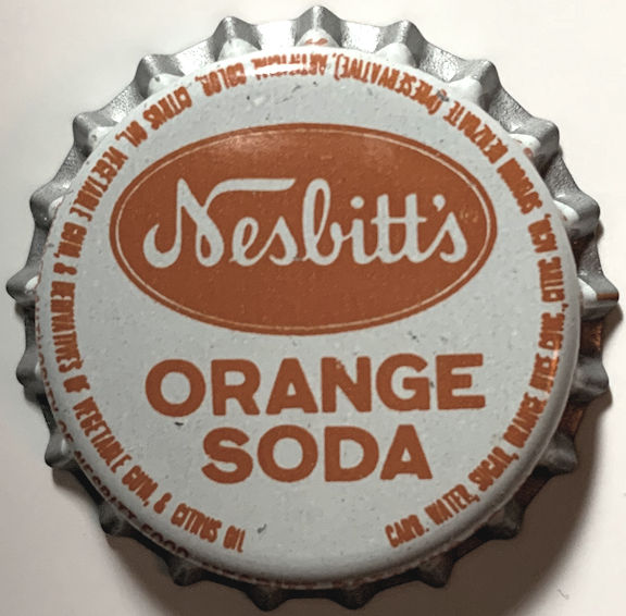 #BC268 - Group of 10 Nesbitt's Cork Lined Orange Soda Bottle Caps