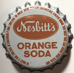 #BF268 - Group of 10 Nesbitt's Cork Lined Orange Soda Bottle Caps