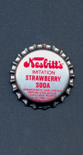 #BC158 - Group of 10 Plastic Lined Nesbitt's Strawberry Bottle Caps