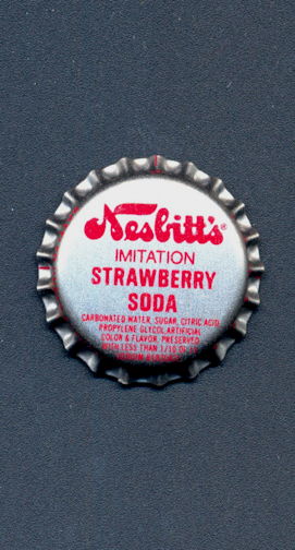 #BF158 - Group of 10 Plastic Lined Nesbitt's Strawberry Bottle Caps