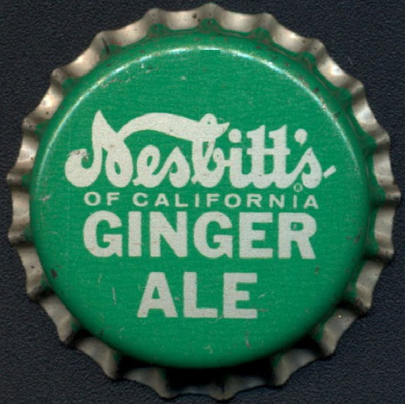 #BC191 - Group of 10 Nesbitt's Ginger Ale Cork Lined Soda Bottle Caps