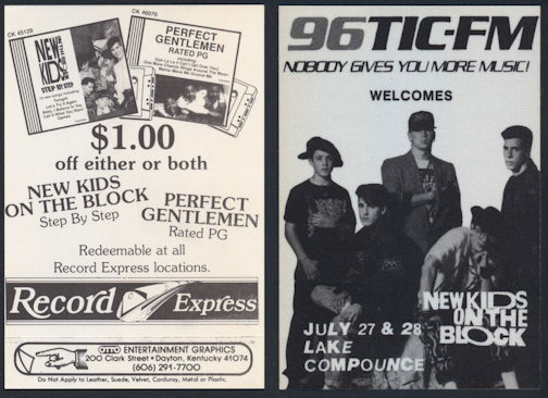 ##MUSICBP0295 - Early New Kids on the Block OTTO Cloth Radio Pass from 1990 Magic Summer Tour