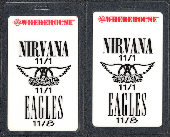 ##MUSICBP0830 - Scarce 1994 Nirvana, Eagles, Aerosmith Promotional Laminated Backstage Pass