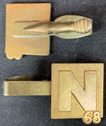 #PL476 - Well Made Heavy Brass Nixon 68 Tie Clip