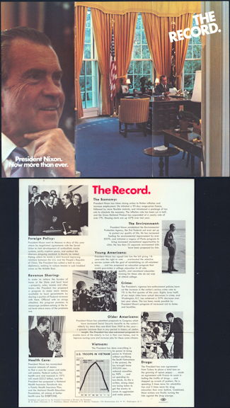 #PL332 - 1972 President Nixon Now More Than Ever Campaign Brochure