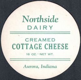 #DC266 - Very Large Creamed Cottage Cheese Lid from the Northside Dairy