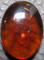 #BEADS0622 - Very Large 25mm Transparent Amber Glass Cabochon
