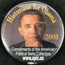 #PL428 - Historians for Obama 2008 Election Pin...