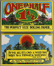 #MSH044 - Group of 4 Full Booklets of Head Hippie Era Rolling Papers - Turns to a Flower in Your Mind