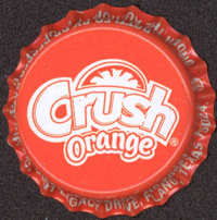 #BF095 - Group of 10 Orange Crush Plastic Lined Soda Caps