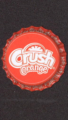 #BC095 - Group of 10 Orange Crush Plastic Lined Soda Caps