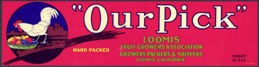 #ZLCA*004 - Our Pick Fruit Crate Label - Chicken