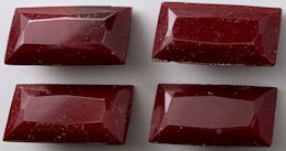 #BEADS0873 - Group of Four 16mm Czech Oxblood Glass Cabochons
