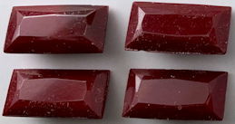 #BEADS0873 - Group of Four 16mm Czech Oxblood G...