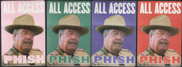 ##MUSICBP0019 - Four Different Colored Jackie Gleason All Access PHISH OTTO BackStage Passes