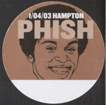 #MUSIC738 - Brown PHISH OTTO Cloth Backstage Pass from the 2003 Hampton Concert - Pictures Washington from Welcome Back Kotter