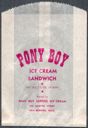 #PC123 - Pony Boy Express Ice Cream Sandwich Bag - New Bedfore, MA