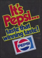 #SOZ060  - Pepsi Cola Door/Window Decal - Taste That Winning Taste