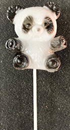 #MISCELLANEOUS415 - Group of 3 Miniature Pandas on a Metal Stem