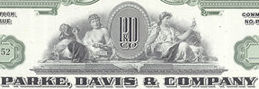 #ZZStock034 - Stock Certificate from Parke, Davis & Company