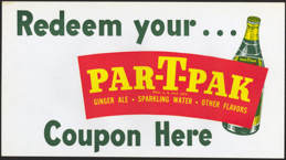 #SIGN126 - Large Par-T-Pak Ginger Ale Paper Window Sign