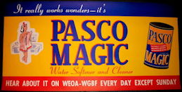 #SIGN205 - Large Risque Pasco Magic Water Softener and Cleaner Paper Sign