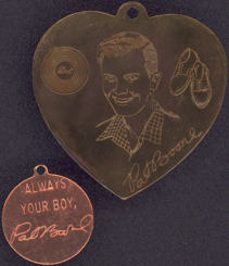 #BEADSC0251 - Pair of Large Brass Pat Boone Pendant/Charms