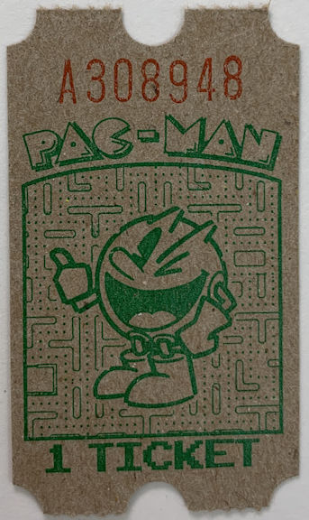 #MISCELLANEOUS384 -  Pac-Man Coin-op Prize Ticket