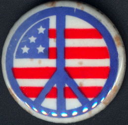 #PL055 - Peace Pinback Worn on Easy Rider