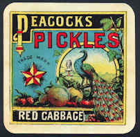 #ZBOT163 - Rare Peacocks Pickles Label