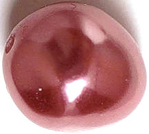 #BEADS0480 - 12mm Rose Colored Pearlized Glass Bead - As low as 8¢ each