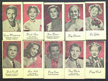 #Cards178 - Complete Set of 10 Different Peerless Weighing Machine Movie Star Cards
