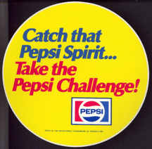 #SOZ069  - Yellow Catch That Pepsi Spirit and Take the Pepsi Challenge Sticker