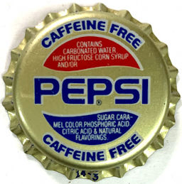 #BF280 - Group of 10 Pepsi Cola Caffeine Free Soda Bottle Caps from the introduction