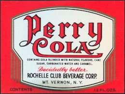 #ZLS232 - Perry Cola Soda Bottle Label
