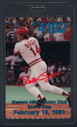 ##SP716 - Rare Pete Rose Hit #4192 OTTO Laminated Pass for Stag Honoring Rose when Snubbed by Hall of Fame - As low as $5 each