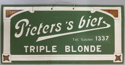 #SIGN283 - Cardboard Pieters's Triple Blonde Bier Sign - Belgium