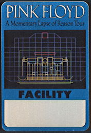 ##MUSICBP0327 - Pink Floyd OTTO Cloth Facility Backstage Pass from the 1987 Momentary Lapse of Reason Tour