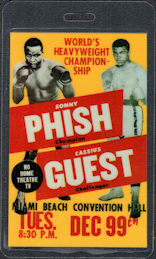 ##MUSICBP0423 - Rare Phish OTTO Laminated Guest Backstage Pass Picturing Cassius Clay and Sonny Liston