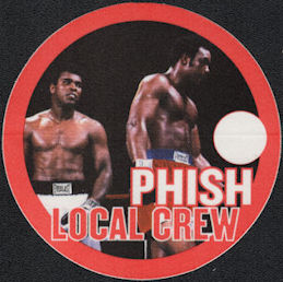 ##MUSICBP2210 - Group of 12 PHISH OTTO Cloth Local Crew Backstage Passes featuring the Muhammad Ali George Foreman Boxing Match - Red Version