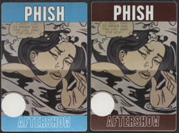##MUSICBP0778  - Uncommon Pair of PHISH Cloth Aftershow Backstage Passes Featuring the Art of Roy Lichtenstein