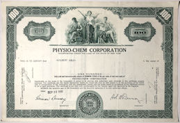 #ZZStock098 - Physio-Chem Corporation Stock Cer...
